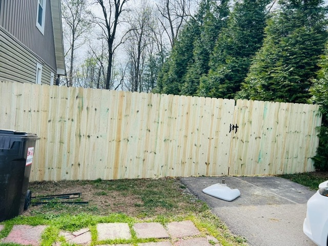 6 foot wood privacy fence run — East Tennessee residential