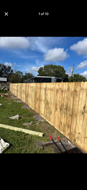 6 foot wood privacy fence gate with black hardware — East Tennessee